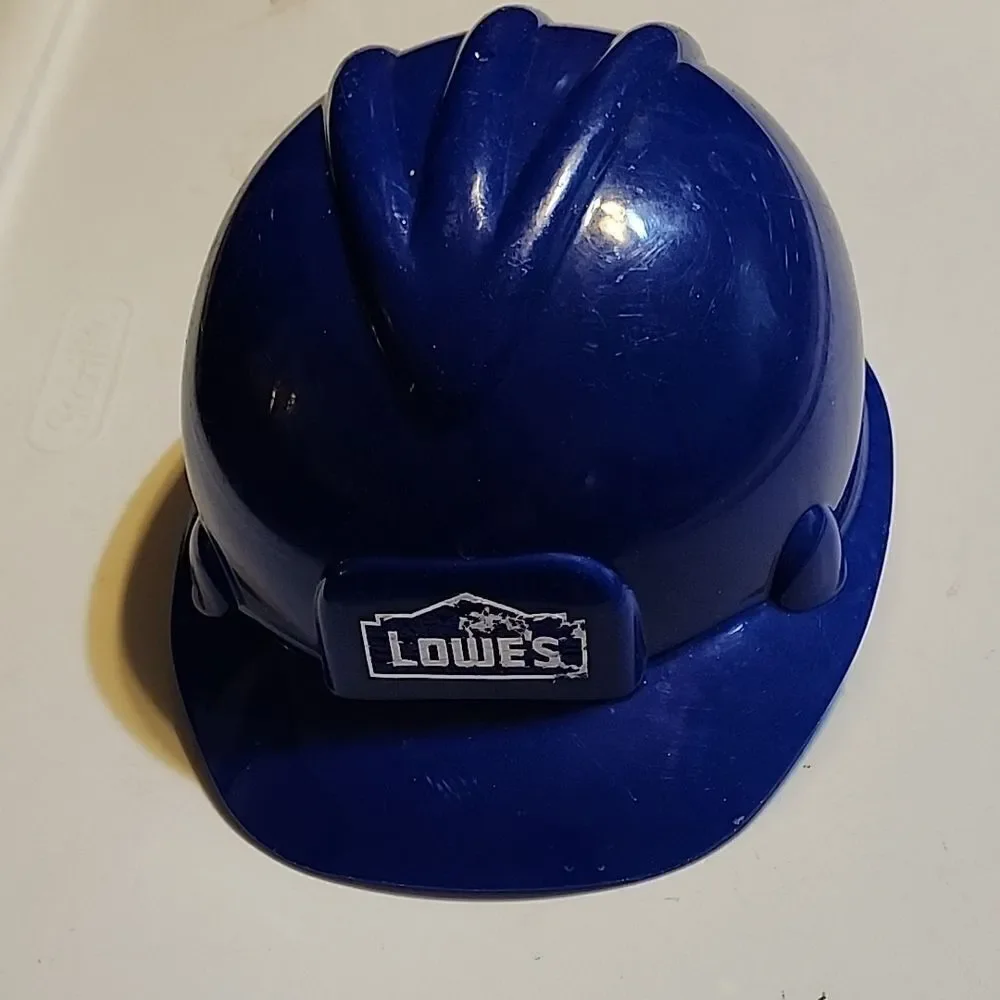 Blue Lowe's Hard Hat
